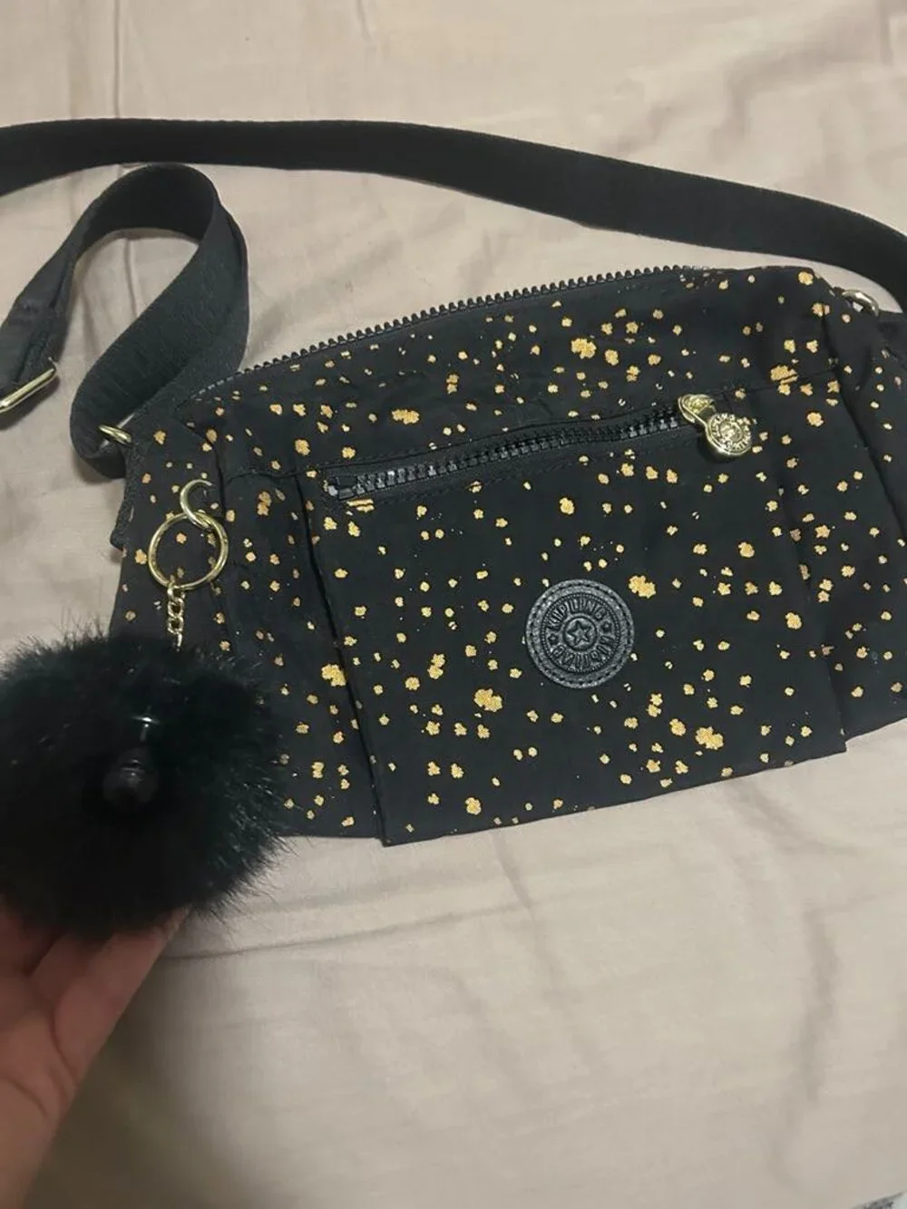 Kipling Gold Small Zipper Bag
